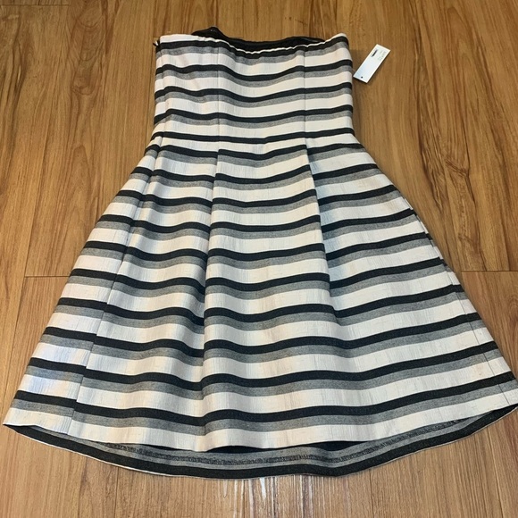 THII Black Stripe Strapless Cocktail Dress - Picture 5 of 16